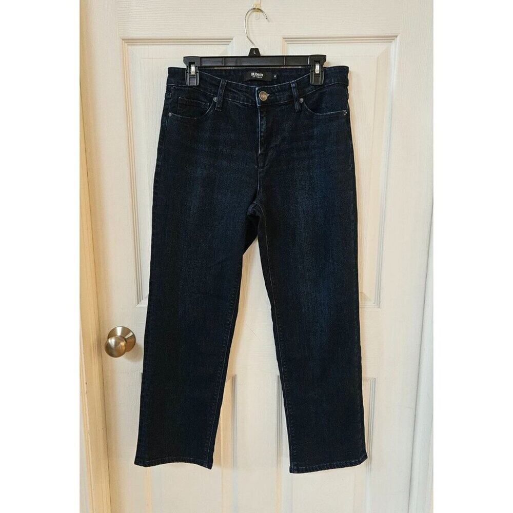Hudson Jeans Women Size 8 Dark Wash Straight Leg Mid Rise Stretch Denim 29x30